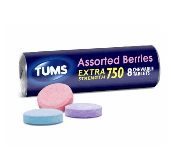 Order Tums Extra Strength - Assorted Berries - 8 ct. food online from IV Deli Mart store, Goleta on bringmethat.com