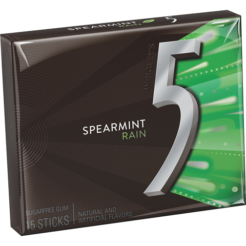 Order 5 Rain Spearmint Sugarfree Gum 15 Count food online from 7-Eleven store, West Columbia on bringmethat.com