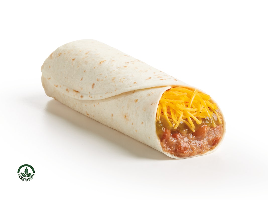 Order Bean & Cheese Burrito with Green Sauce food online from Del Taco store, Irvine on bringmethat.com