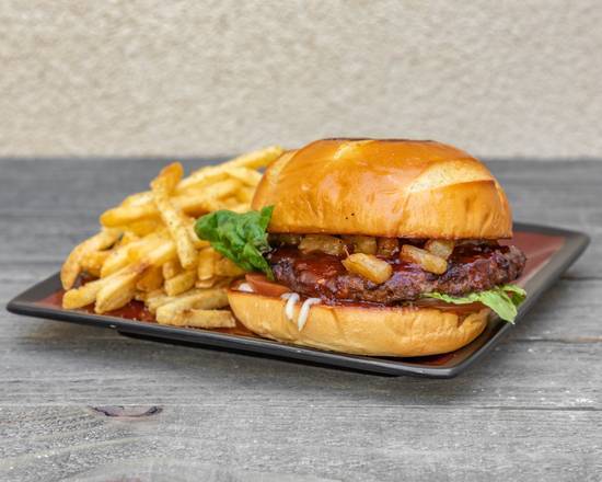 Order Hot Mama Sweet & Spicy Burger Combo food online from Bunz Gourmet Burger store, Orem on bringmethat.com