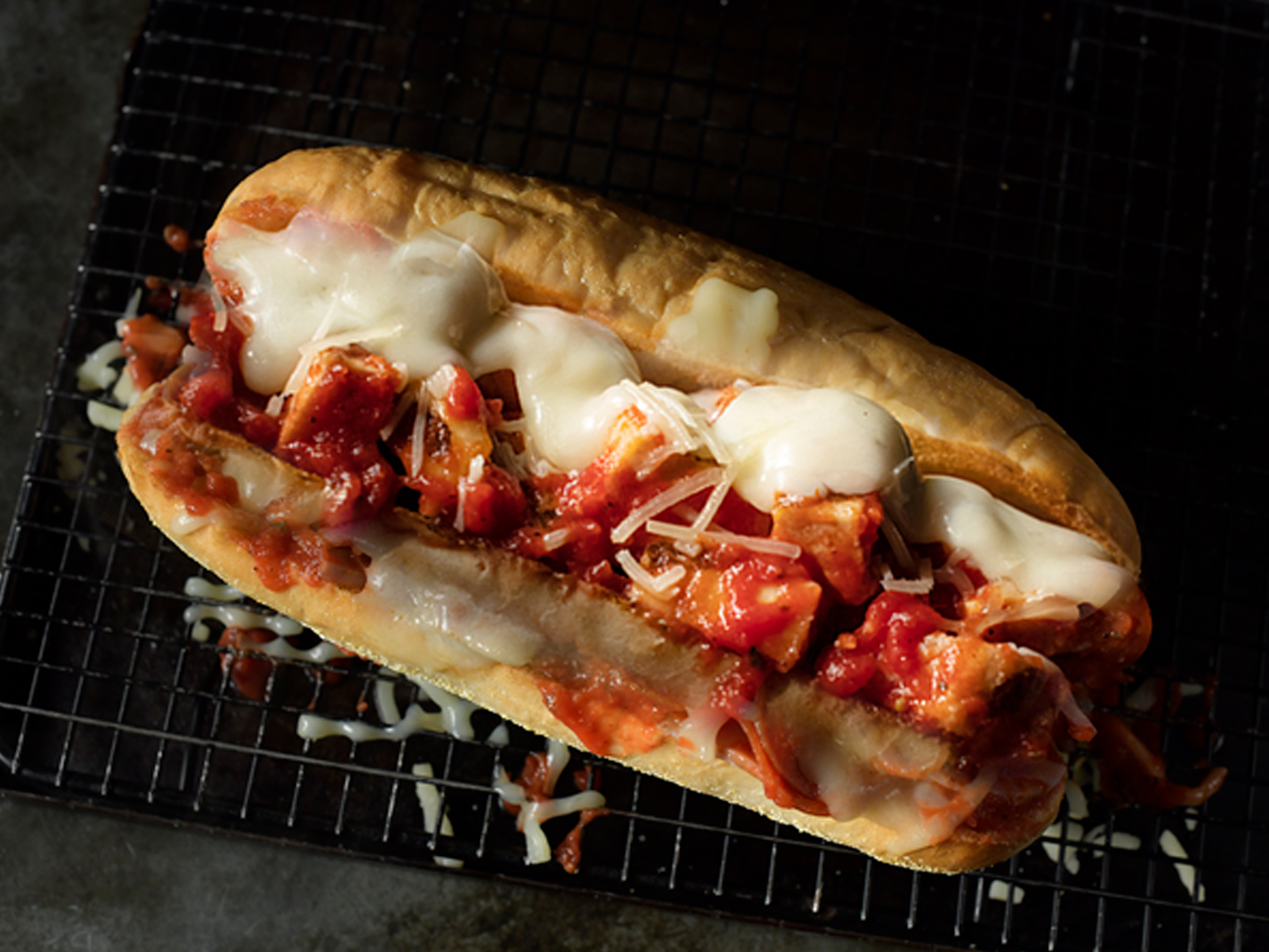Order Chicken Parmesan Sub food online from Jet's Pizza store, Huntersville on bringmethat.com