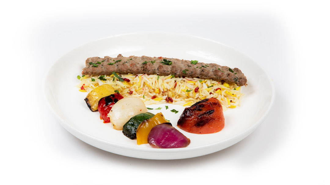 Order Beef Kafta Kabob Plate food online from Fadi Mediterranean Grill store, Houston on bringmethat.com