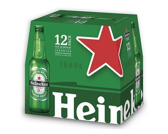 Order Heineken, 12pk-12 oz Bottle Beer  (5.0% ABV) food online from Ampm store, SONORA on bringmethat.com