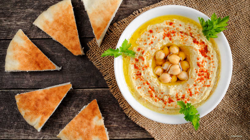 Order Hummus Plate food online from Nour Cafe store, Revere on bringmethat.com