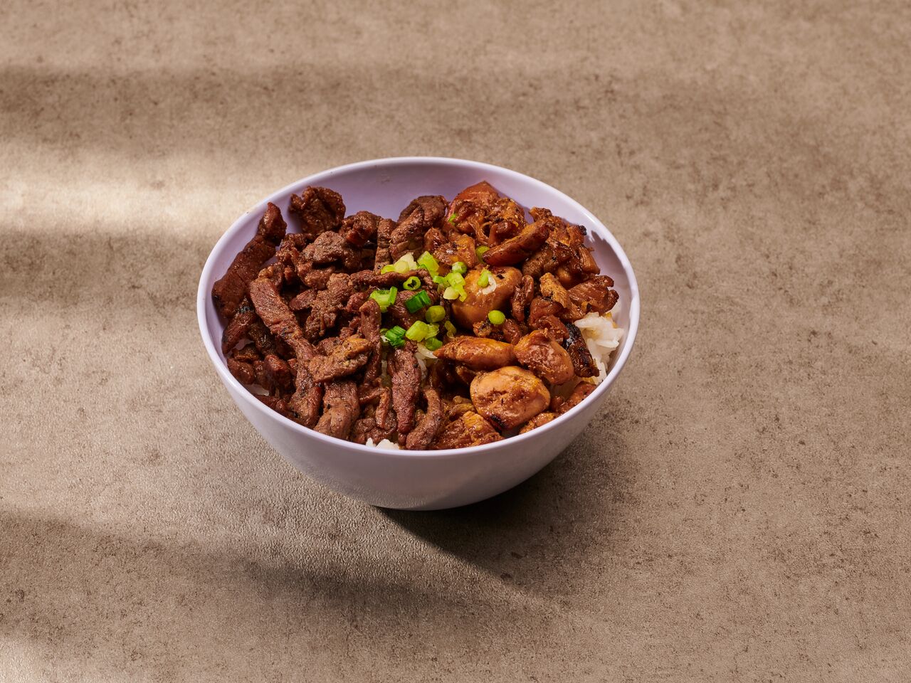 Order Half and Half Chicken and Angus Beef Bowl food online from Flame Broiler store, Inglewood on bringmethat.com