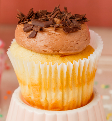 Order Vanilla & Chocolate Cupcake food online from Smallcakes - Warner Robins store, Warner Robins on bringmethat.com