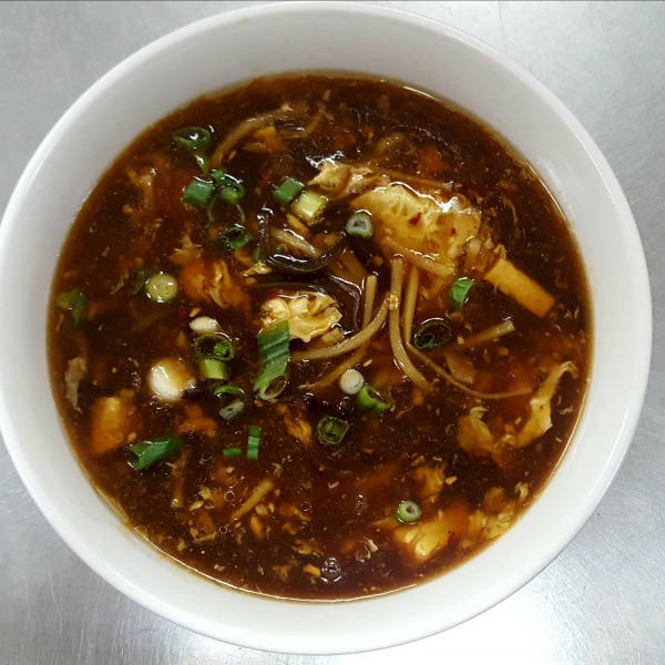 Order 17. Large Hot and Sour Soup food online from Chop Suey City store, Chicago on bringmethat.com