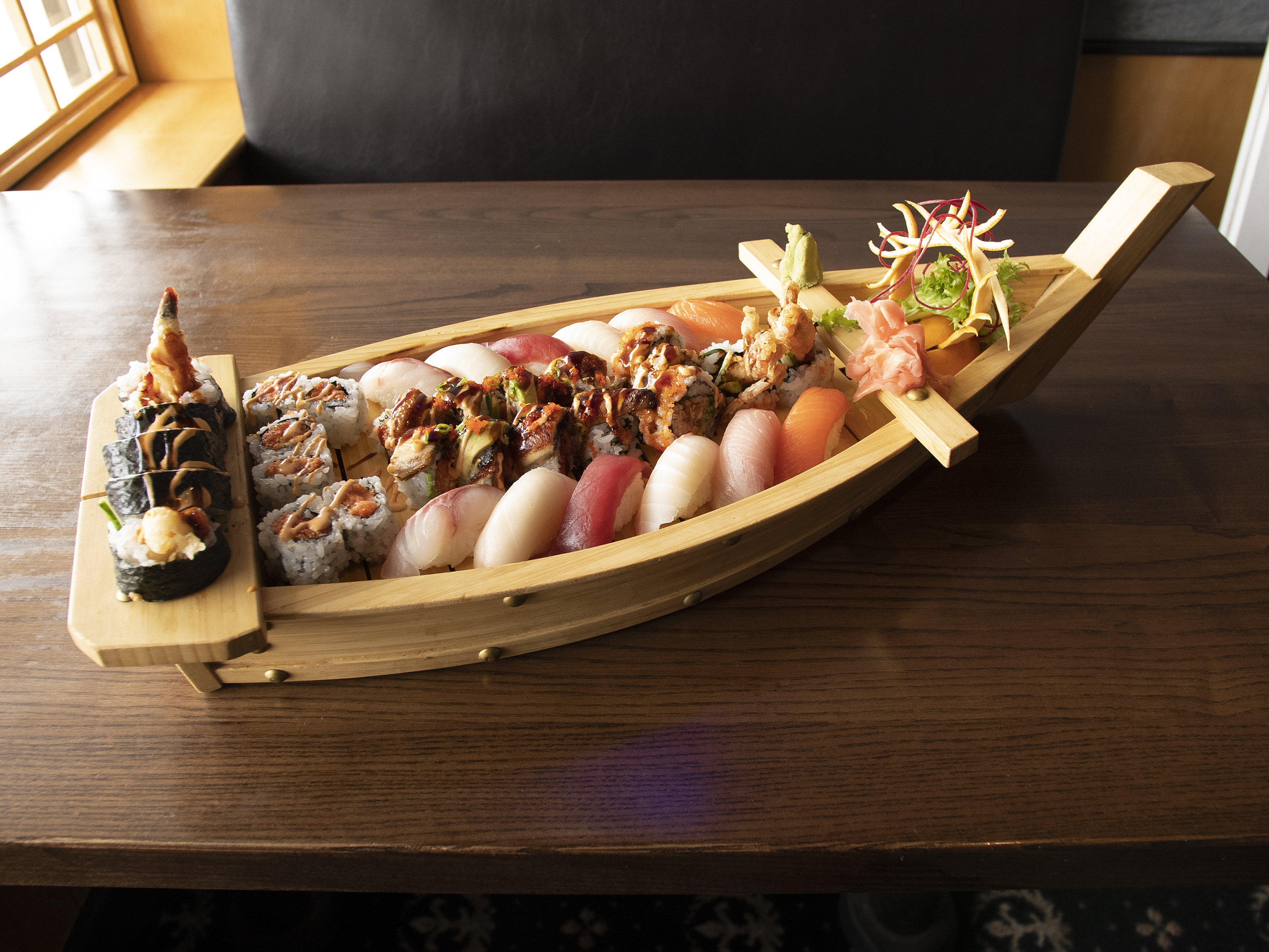 Order D11. Sushi Boat for 2 food online from Tokyo Japanese Steakhouse store, Salem on bringmethat.com