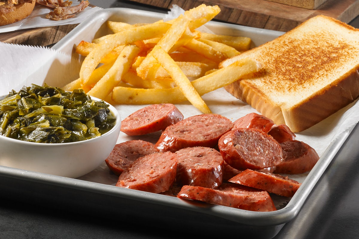 Order SMOKED SAUSAGE PLATE food online from Shanes Rib Shack store, Glendale on bringmethat.com
