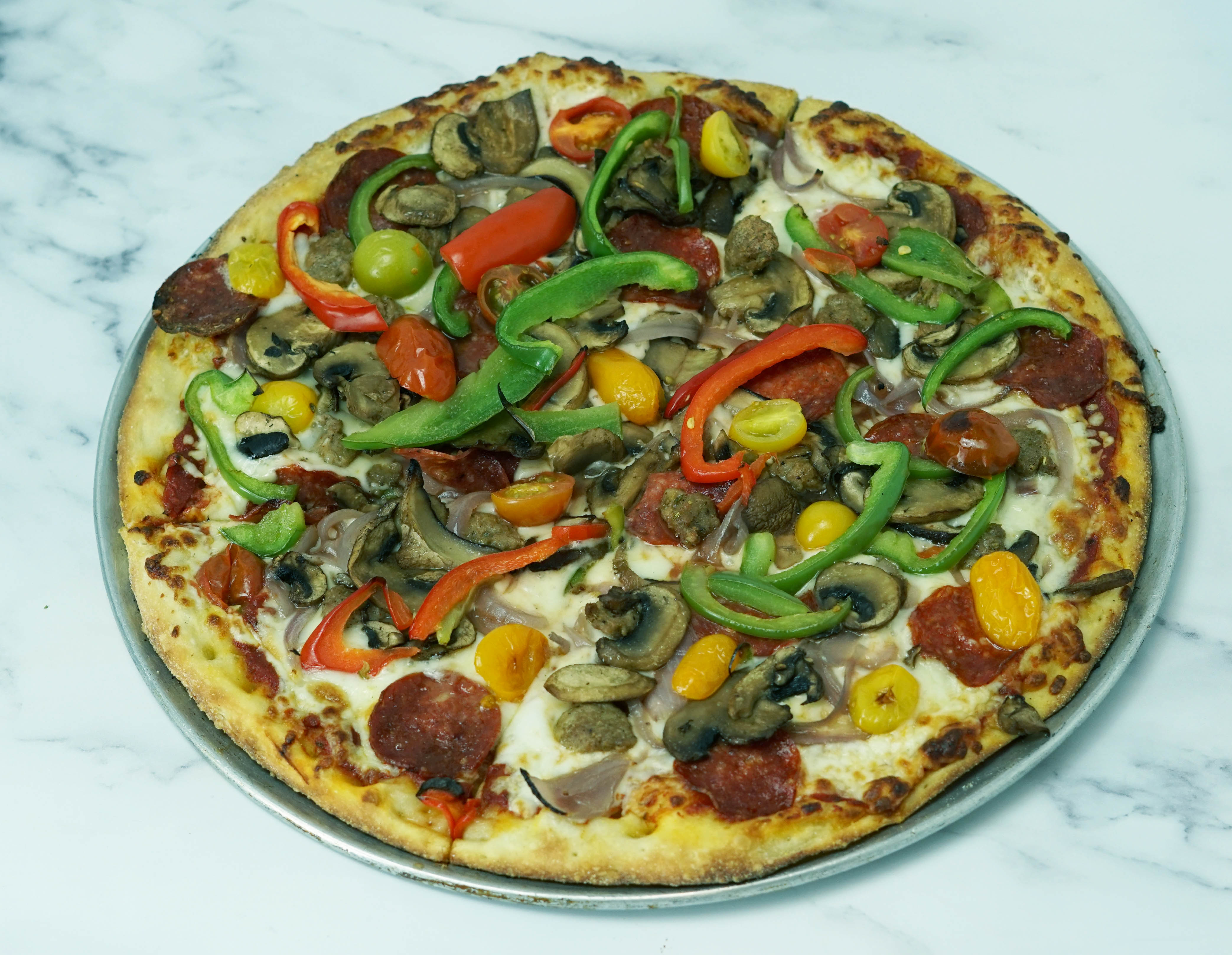 Order American Pizza food online from zpizza Tap Room store, La Jolla on bringmethat.com