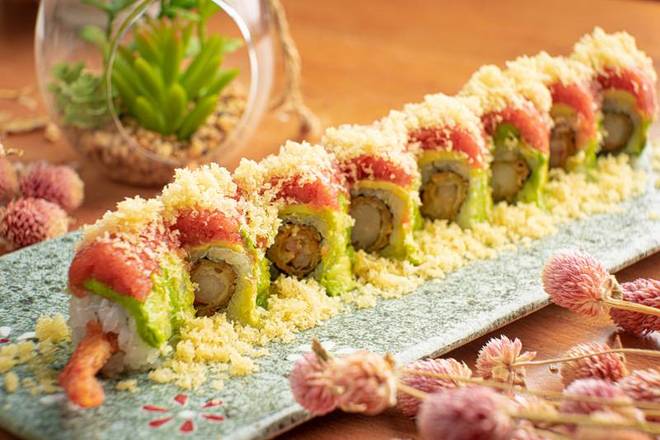 Order Tropical Roll food online from Ginza Japanese Restaurant store, Houston on bringmethat.com