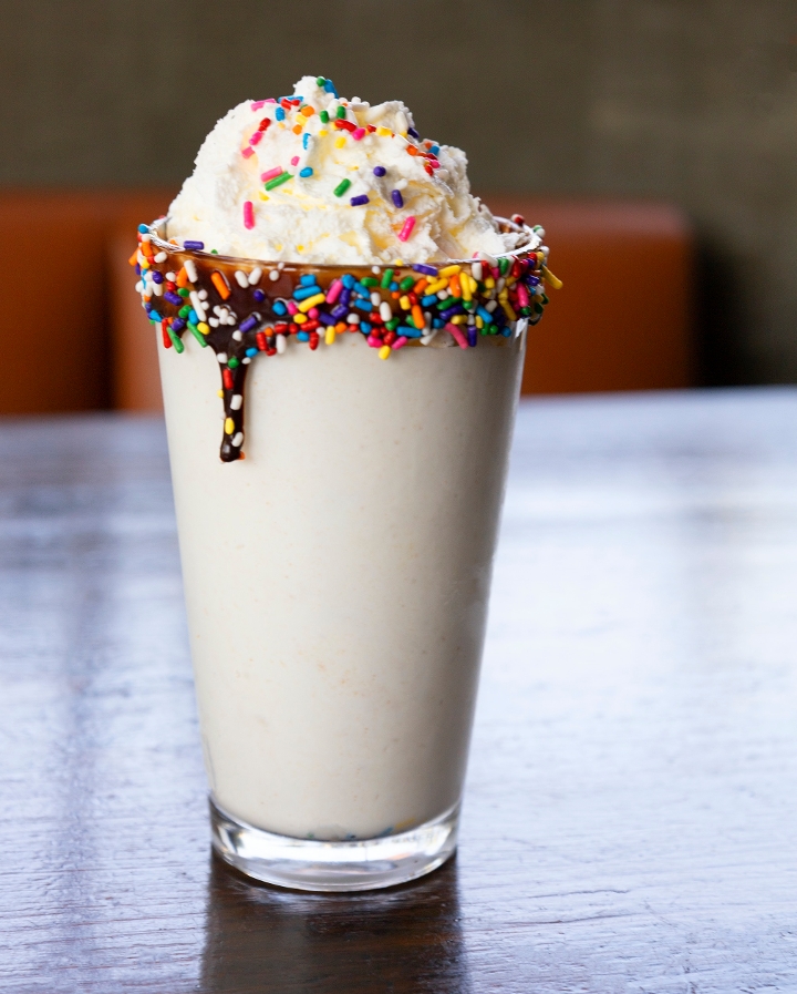 Order Birthday Cake Shake food online from Stacked: Food Well Built store, Huntington Beach on bringmethat.com