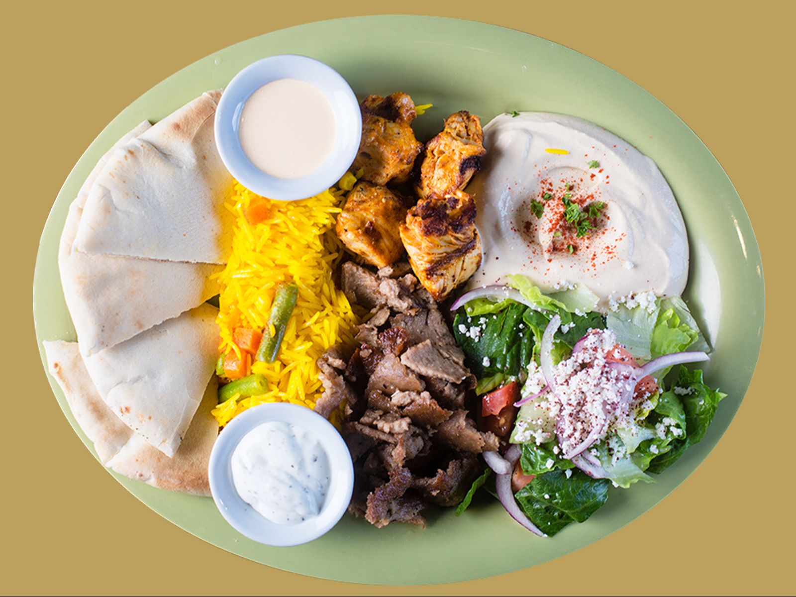 Order Combo Plate food online from Micheline Pita House store, Solana Beach on bringmethat.com