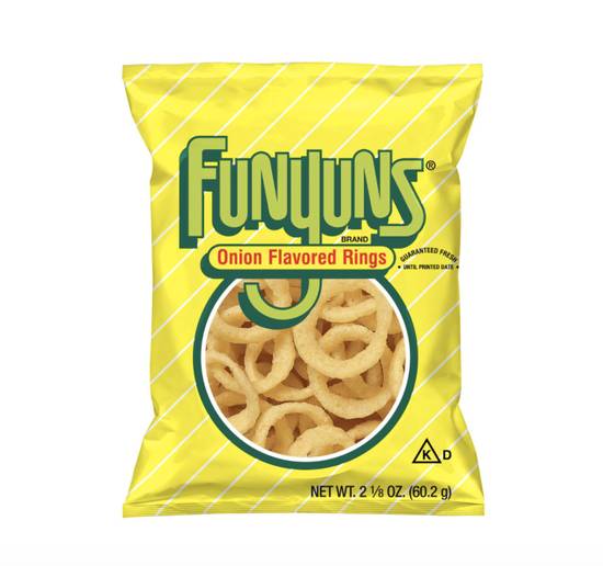 Order Funyuns Regular Onion Flavored Rings 2.125  food online from Loma Mini Market store, Long Beach on bringmethat.com