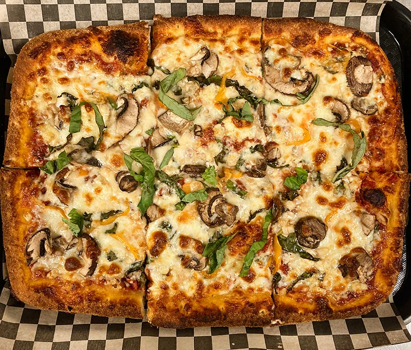 Order Molten - BAND PIZZA - 9" x 13" Square food online from Hesher Pizza store, Oakland on bringmethat.com
