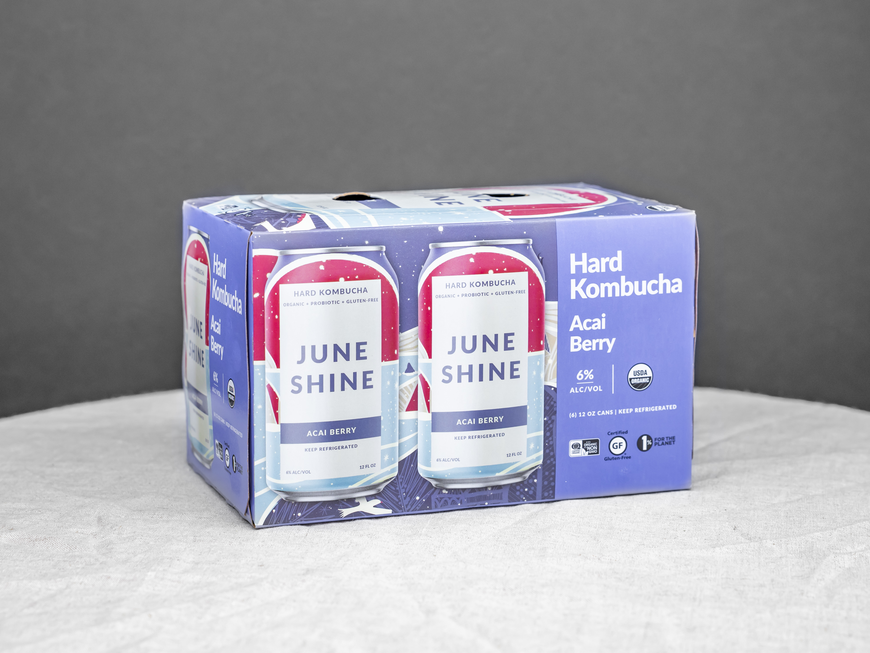 Order 6 Pack Canned June Shine Acai Berry food online from Bistro Liquor store, Huntington Beach on bringmethat.com