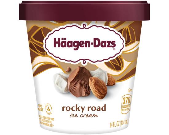 Order Haagen-Dazs:Ice Cream, Rocky Road 1 PInt food online from Pit Stop Liquor Mart store, El Monte on bringmethat.com