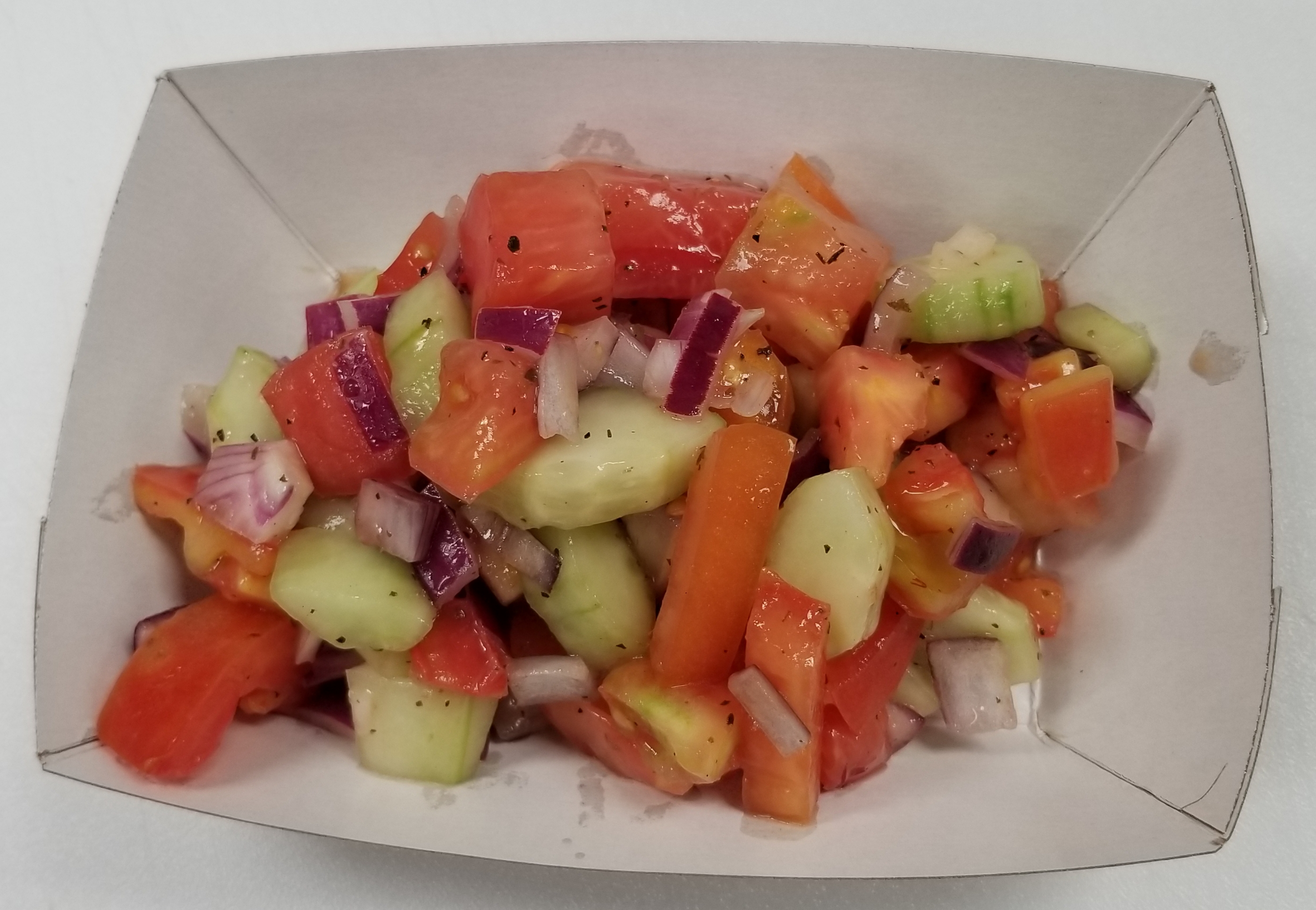 Order Tomato Cucumber Onion Salad food online from Soups On Main store, Hackettstown on bringmethat.com