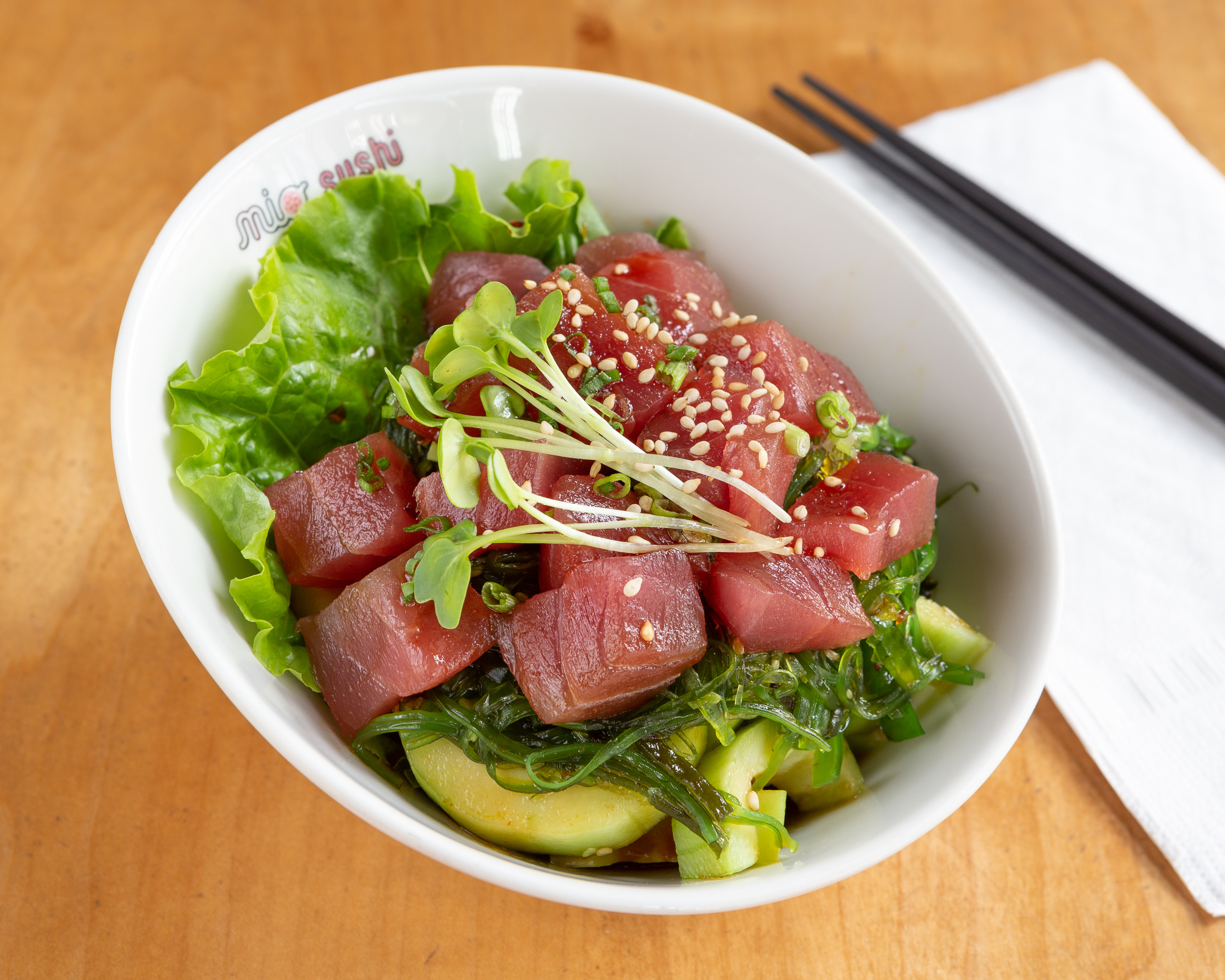 Order Tuna Poke Salad food online from Mio Sushi store, Bend on bringmethat.com