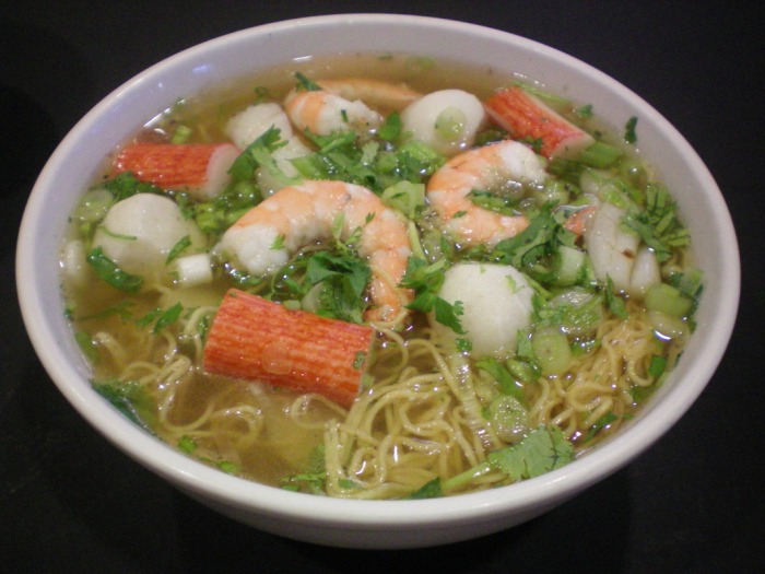 Order S6. Seafood Egg Noodle Soup food online from Pho Crystal store, Fairview on bringmethat.com