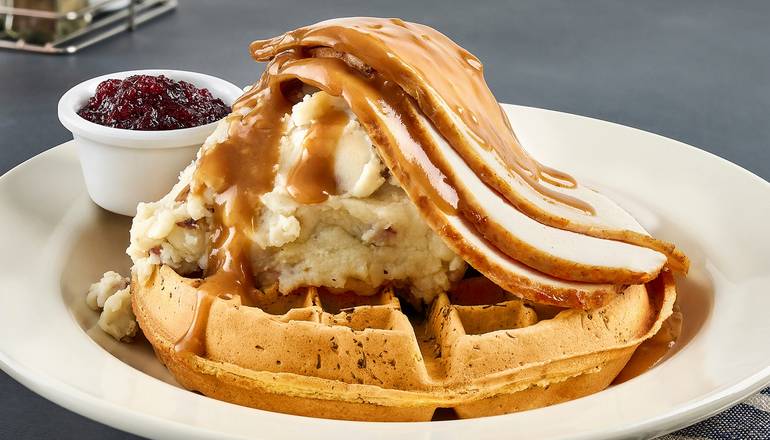 Order Stuff ’N Waffle with Turkey food online from Metro Diner store, Huntersville on bringmethat.com