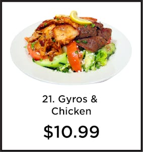 Order 21. Gyros & Chicken food online from Mystic Grill store, La Mesa on bringmethat.com