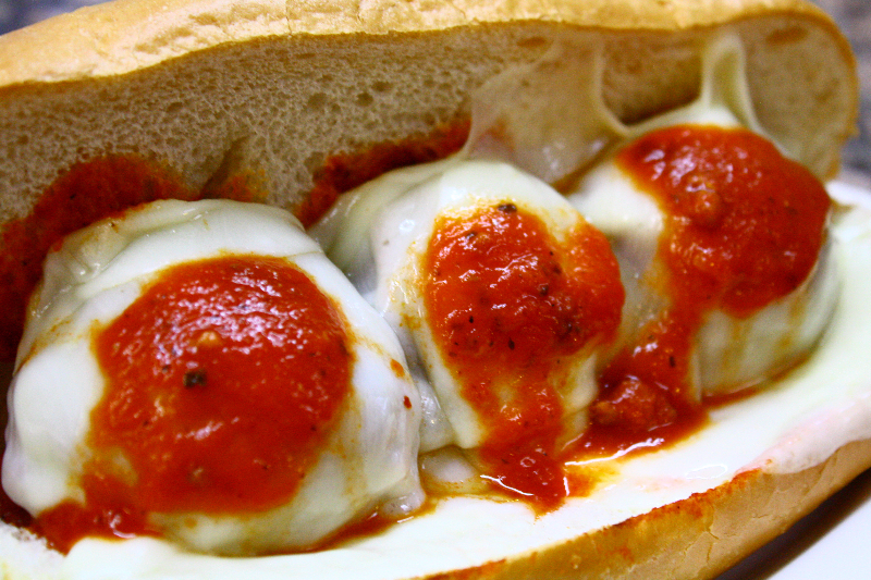 Order Sicilian Meatball and Cheese Sandwich food online from Giuliano's Delicatessen and Bakery store, Torrance on bringmethat.com