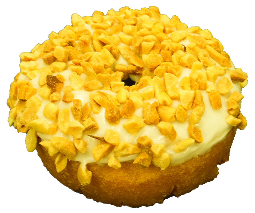 Order Vanilla Frosting Peanut Cake Donut food online from Bosa Donuts store, Chandler on bringmethat.com