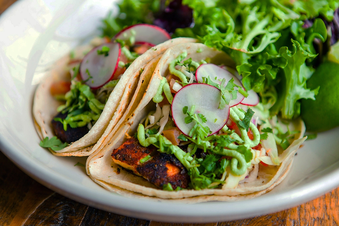 Order Blackened Fish tacos food online from French Meadow Cafe store, Minneapolis on bringmethat.com