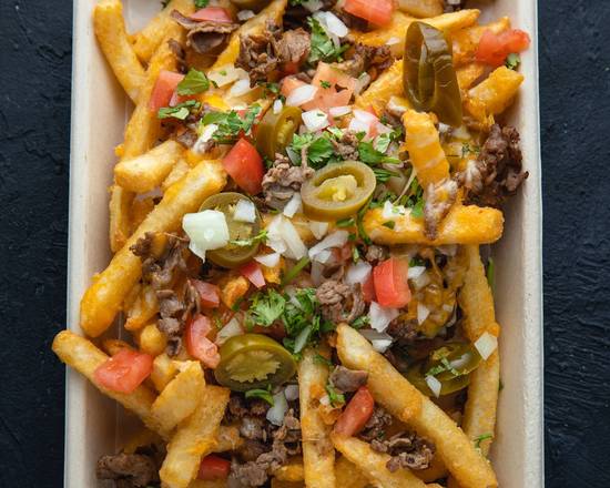 Order Carne Asada Fries food online from Grater Grilled Cheese store, Chula Vista on bringmethat.com