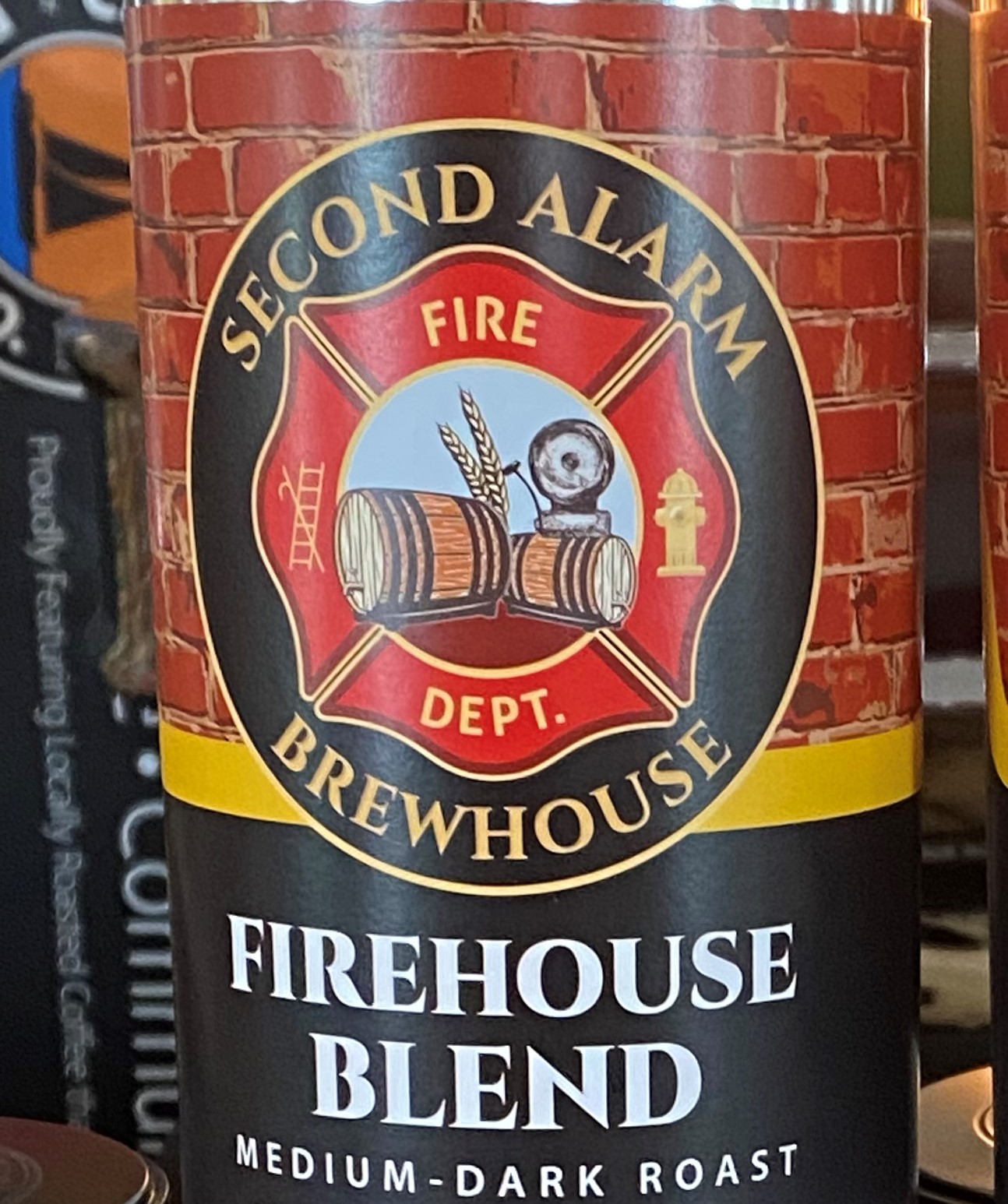 Order Firehouse Blend Coffee Tin food online from Second Alarm Brewhouse store, Pasadena on bringmethat.com