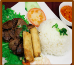 Order C2. Com Thit Nuong Cha Gio food online from Pho & More Restaurant store, Houston on bringmethat.com