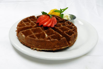 Order Classic Belgian Waffle food online from Urth Caffe store, Las Vegas on bringmethat.com