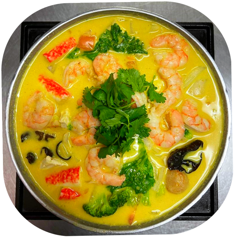 Order HP3. Thai Yellow Curry Shrimp food online from Basil Thai store, Austin on bringmethat.com