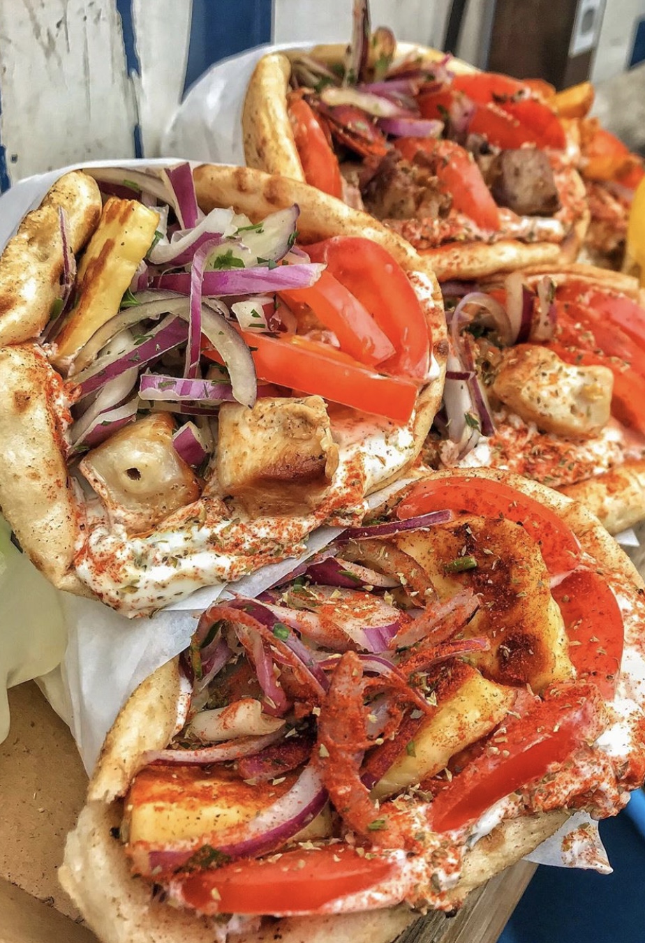 Order Chicken Gyro Pita Sandwich food online from District North store, Columbus on bringmethat.com