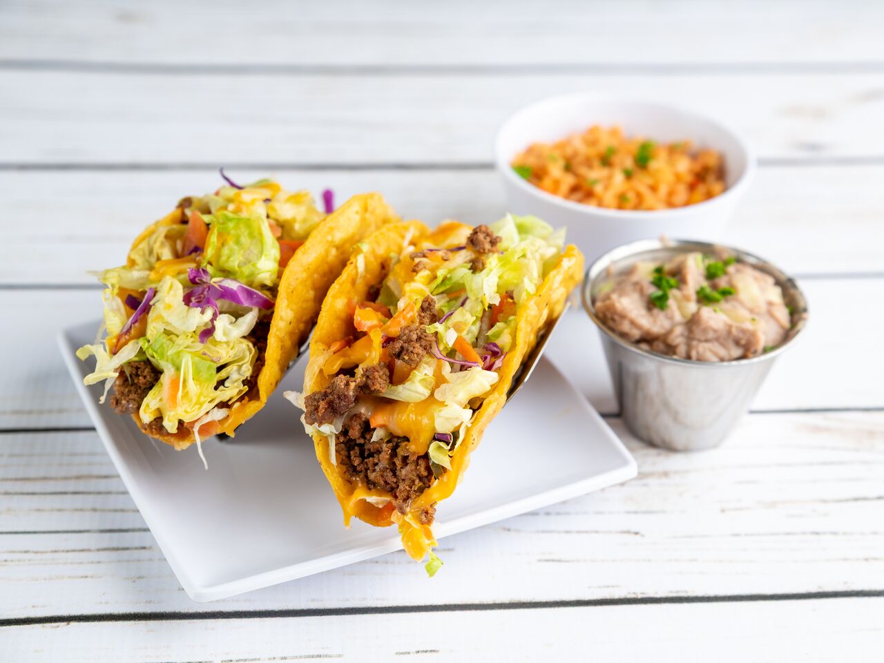 Order Crispy Beef Tacos food online from Trudy's store, Austin on bringmethat.com