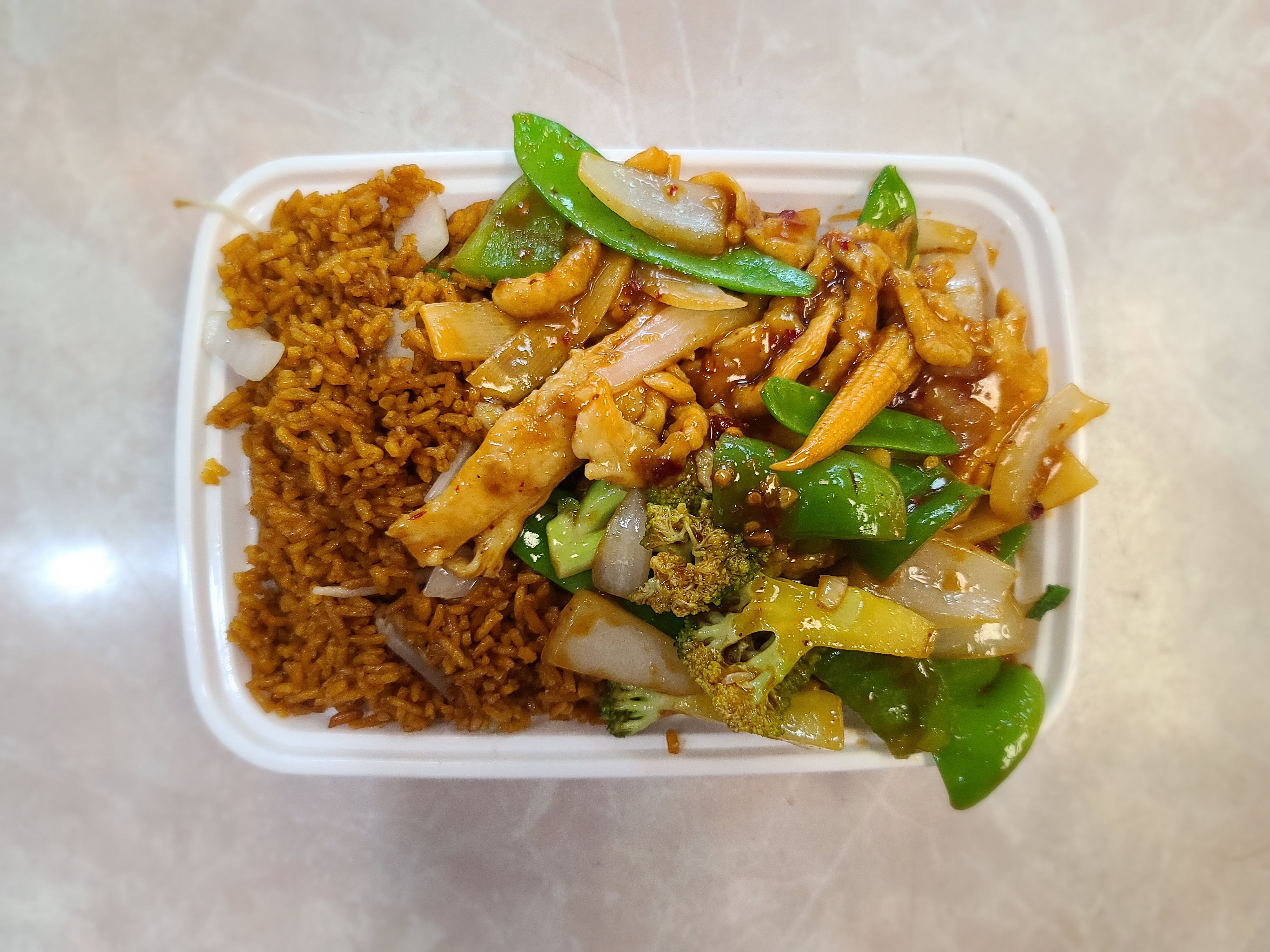 Order C.Szechuan Chicken Combo food online from China King store, Florissant on bringmethat.com