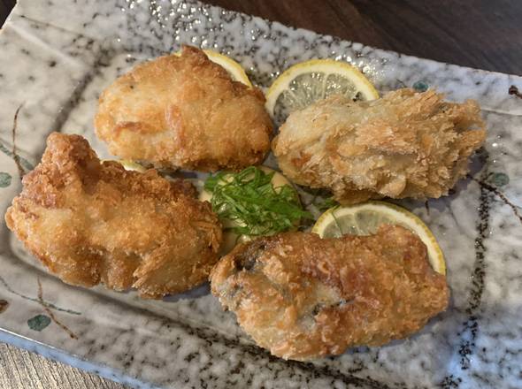 Order Kaki Fry  (Deep-Fried Breaded Oysters) food online from Ryoshin Sushi store, Belmont on bringmethat.com