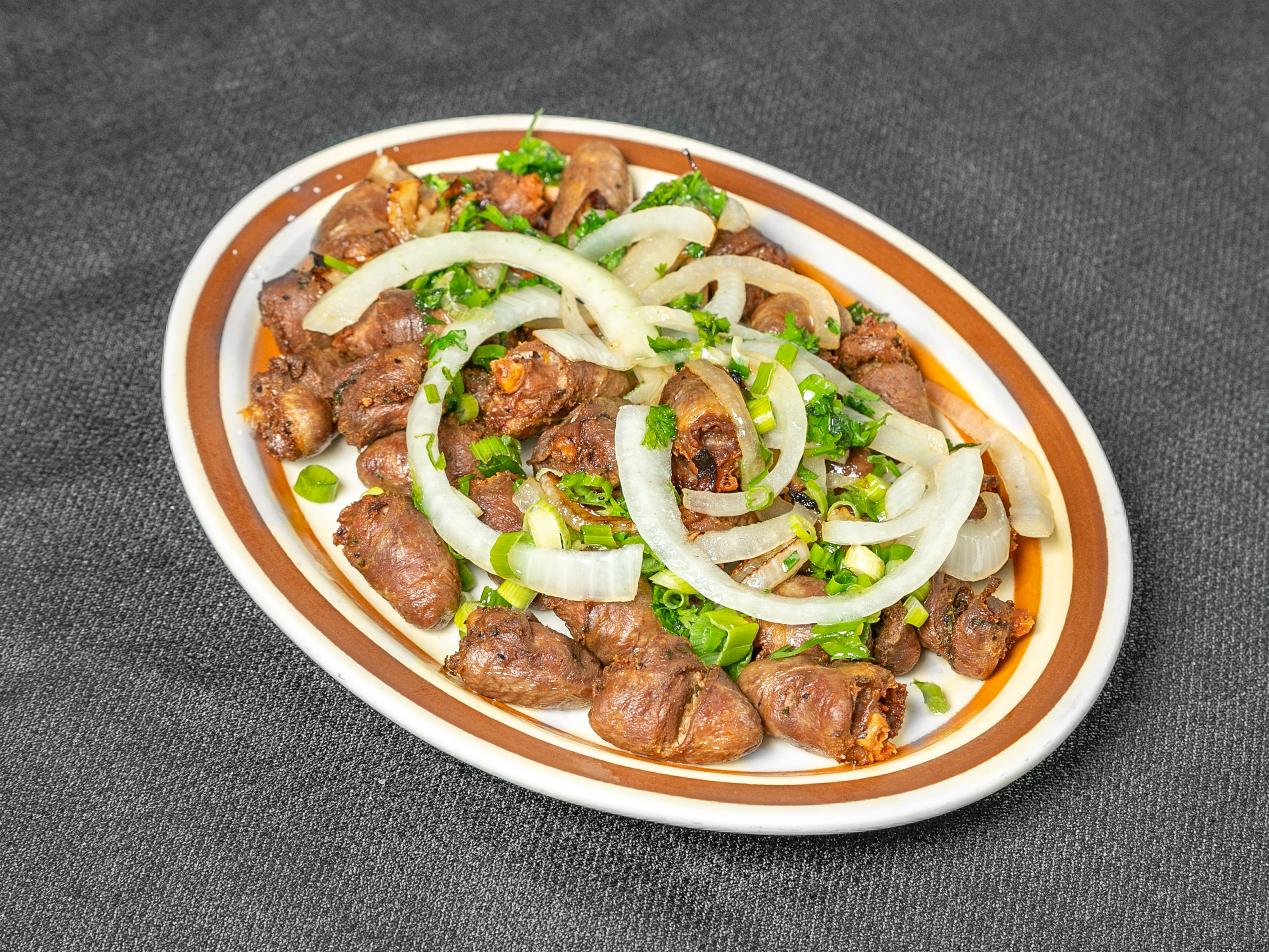 Order Chicken Hearts with Onion food online from Oliveiras Peabody store, Peabody on bringmethat.com