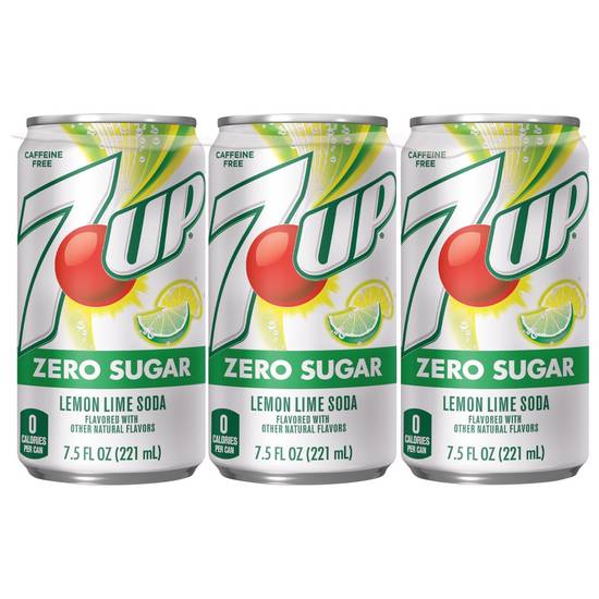 Order 7UP Zero Sugar Soda Lemon Lime (7.5 oz x 6 ct) food online from Rite Aid store, Corte Madera on bringmethat.com