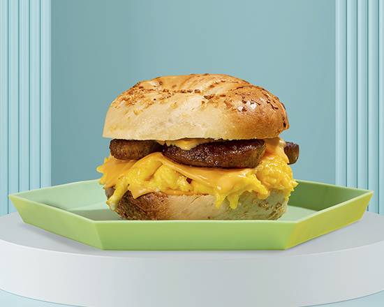 Order Sausage, Egg and Cheese Bagel food online from Breakfast Beauties store, Murray on bringmethat.com