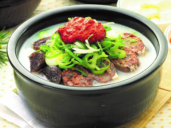 Order Traditional Blood Sausage Soup (순대국) food online from MooBongRi store, Oakland on bringmethat.com