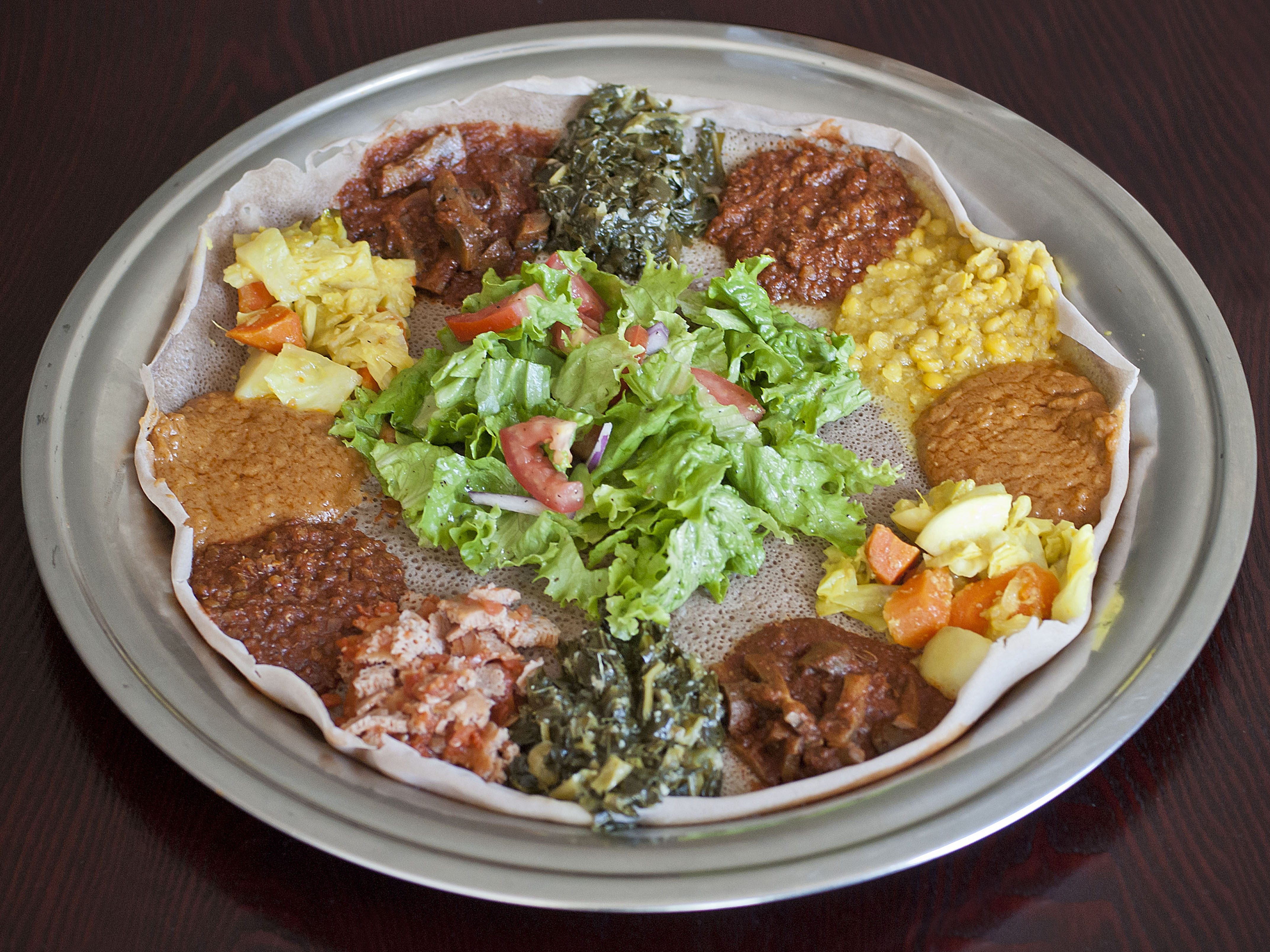 Order Veggie Combo food online from Abesha Ethiopian Cuisine store, Oakland on bringmethat.com
