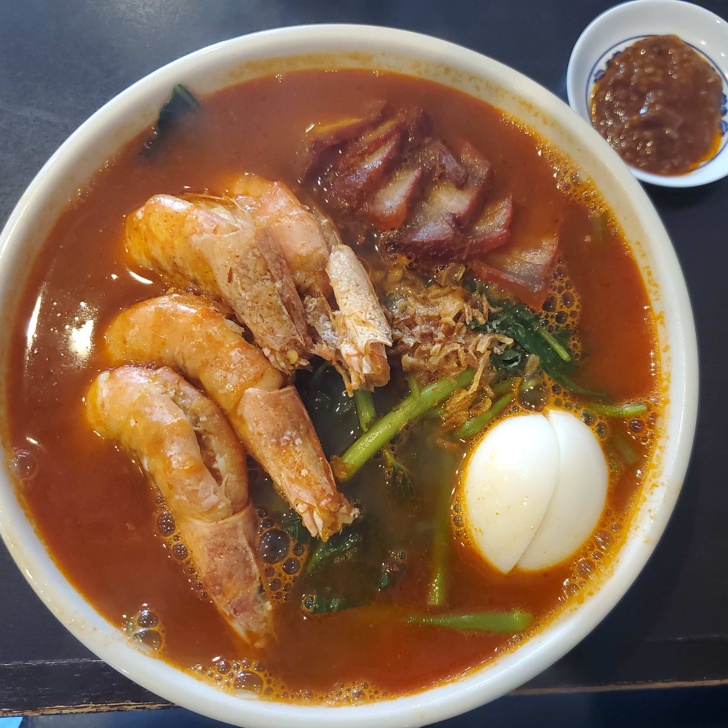 Order NS5. Shrimp Noodles Soup food online from Singapore Cafe store, Sugar Land on bringmethat.com