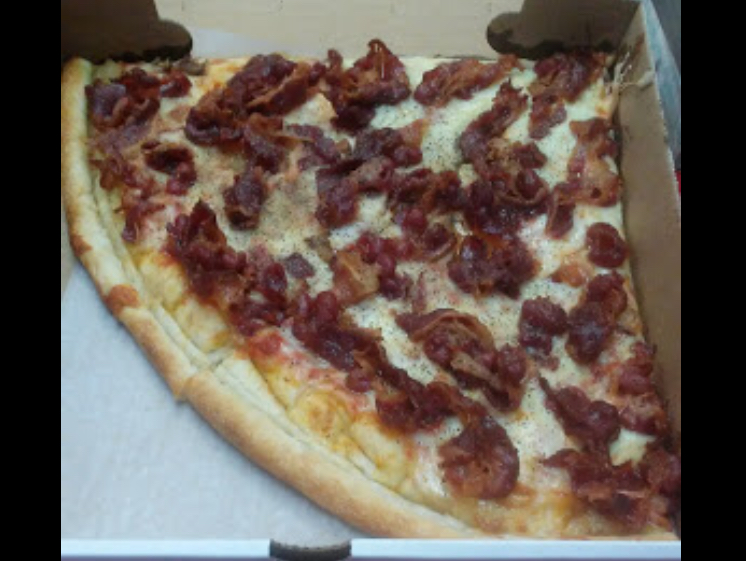 Order Halal Beef Bacon Regular Slice Pizza food online from New York Fried Chicken & Pizza store, Elizabeth on bringmethat.com