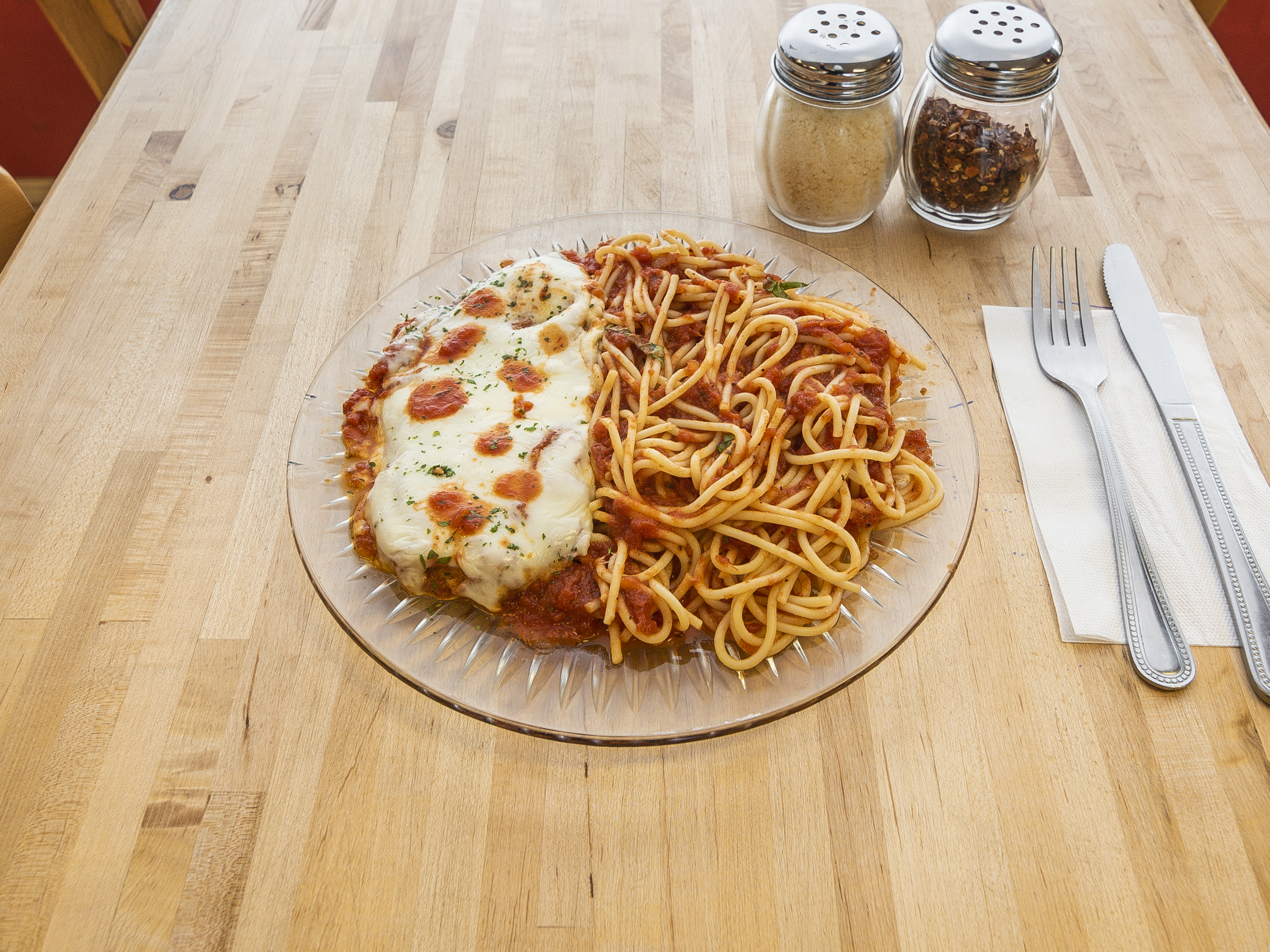 Order Chicken Parmigiana food online from Uncle Joe Pizzeria & Grill store, Williamstown on bringmethat.com