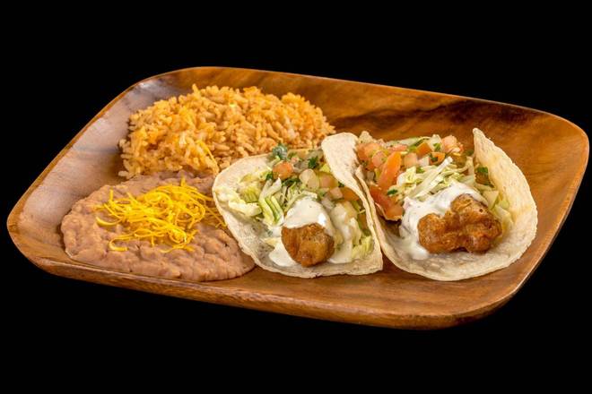 Order Two Fish Tacos Combination Platter food online from Filiberto Mexican Food store, Phoenix on bringmethat.com