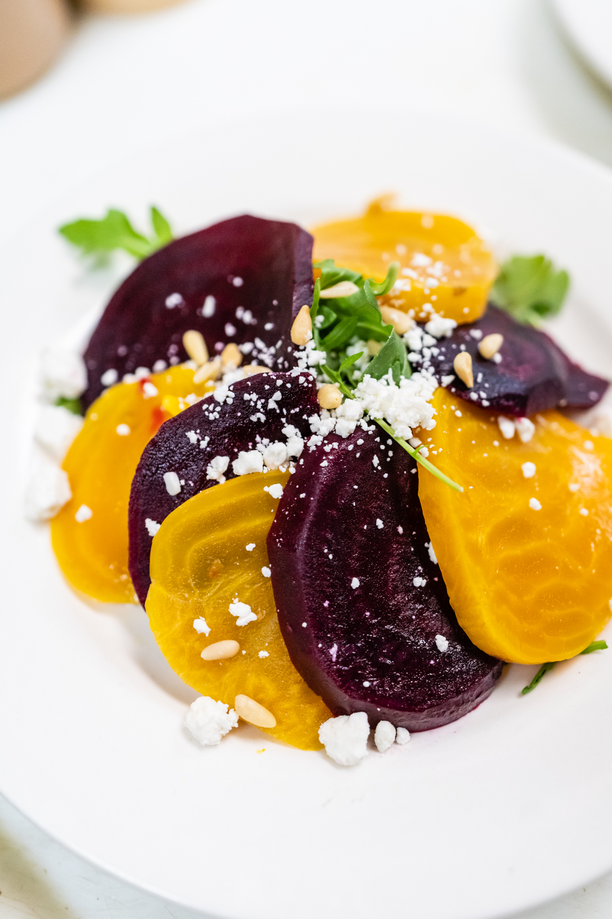 Order Roasted Beets with Goat Cheese food online from Villa Italia store, Stamford on bringmethat.com