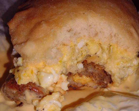 Order Chicken Sausage with Egg Biscuit food online from JB Catering LLC store, Atlanta on bringmethat.com