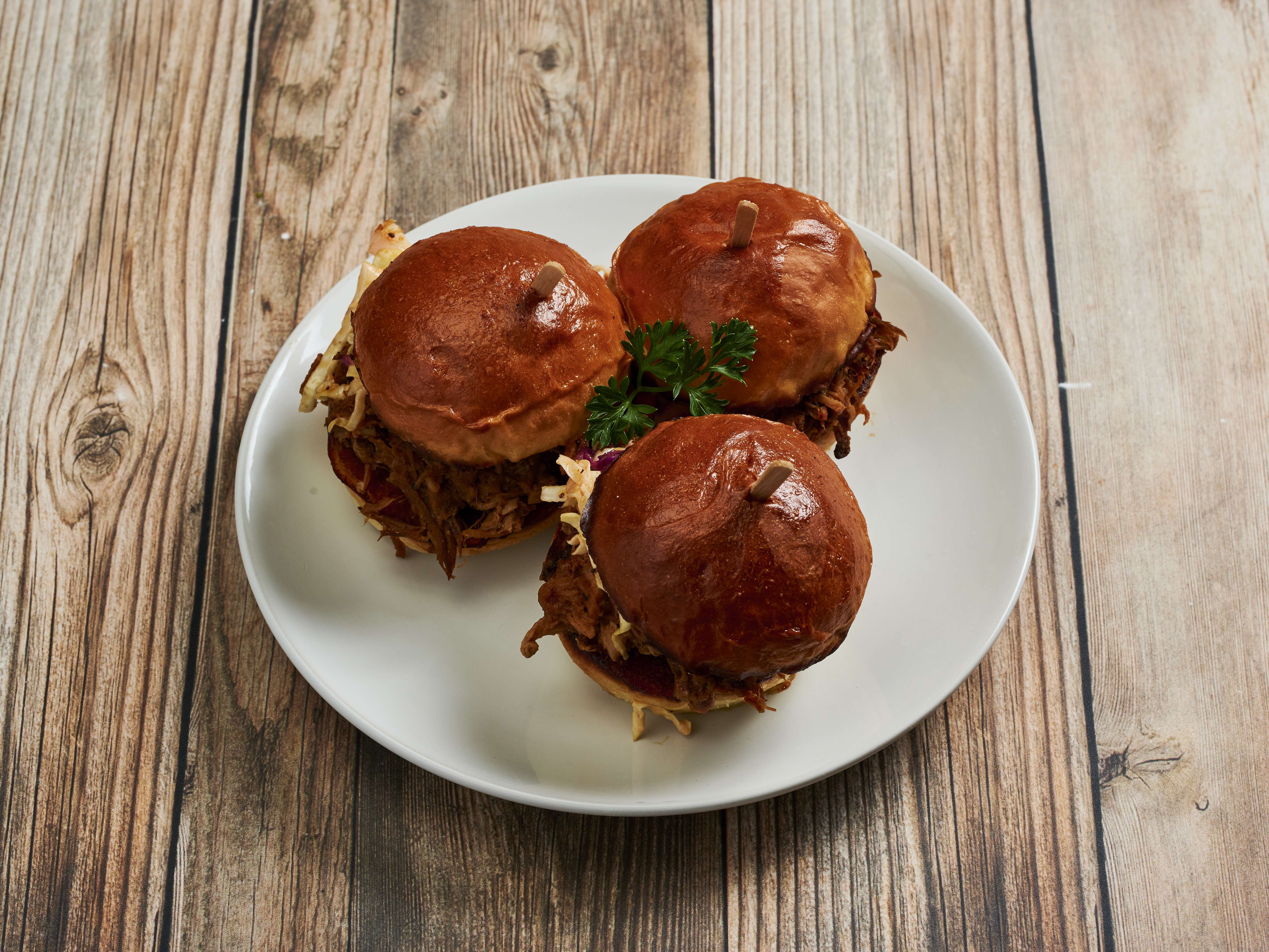 Order BBQ Pork Sliders food online from 38 Degrees Ale House And Grill store, Monrovia on bringmethat.com